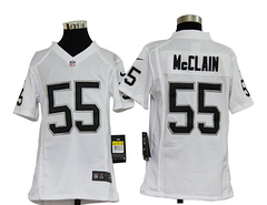 Nike white youths Game Jersey Oakland Raiders 55 Rolando McClain
